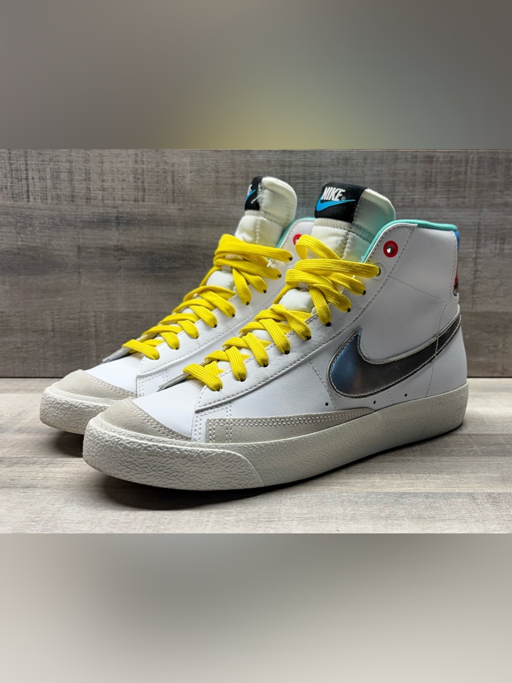 Nike Blazer Mid 77 GS 6Y Womens 7.5 White Vivid Sulfur Floral DQ7773-100
